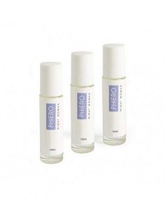 Phiero Night Woman - Pack 3 Perfumes Roll-ON de bolsillo con 4 tipos de feromonas para mujer