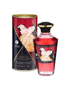 Aceite de Masaje Afrodisíaco Efecto Calor de Cava y Fresas 100 ml. - Shunga