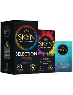 SKYN Selection, Selección De Preservativos Sin Látex  30Uds  + SKYN Five Senses, Preservativos Sin Látex Mixtos  5Uds 