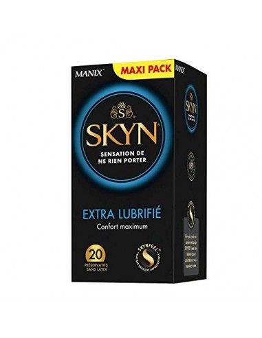 SKYN® Preservativos extra lubricantes sin látex, paquete de 20