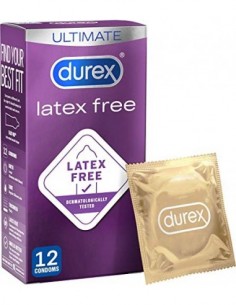 Durex Preservativos sin látex, paquete de 12  el embalaje puede variar 