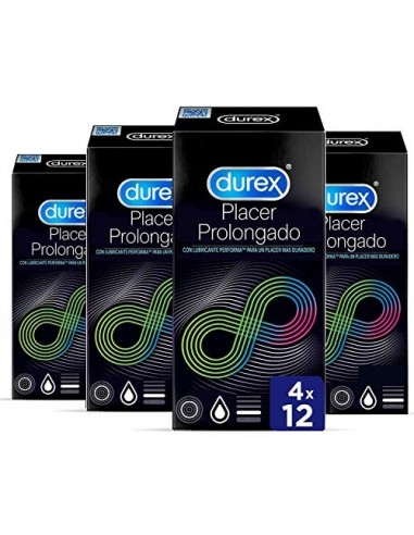 Preservativos Retardante Durex Placer Prolongado con Lubricante PerformTM con Efectos Retardantes para un placer más duradero