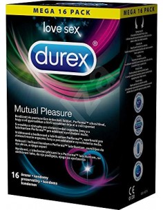 Durex Mutual Pleasure Preservativos Climax Mutuo con Efecto Retardante - 16 Condones