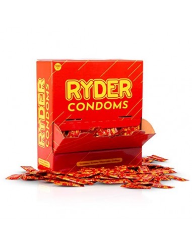 RYDER Preservativos - Paquete de 500 - Condones de tamaño normal en una caja a granel práctica. Tetina con un lubricante para
