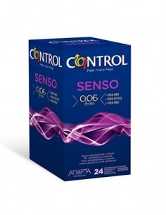 Control Senso - Caja de condones muy finos, gama sensibilidad, lubricados, ajuste perfecto, sexo seguro, 24 unidades  pack ah