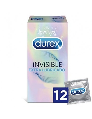 Durex Invisible Extra Lubricado 12 Preservativos