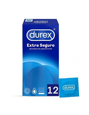 Durex Preservativos Naturales Extra Seguros con Más Grosor - 12 condones