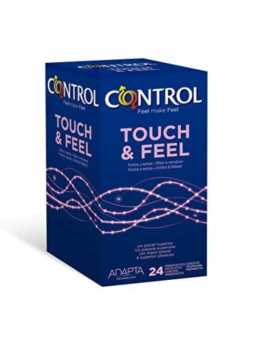 Control Sensual Dot&lines Preservativos - Caja de Condones con Puntos y Estrías, 24 Unidades  Pack Ahorro 