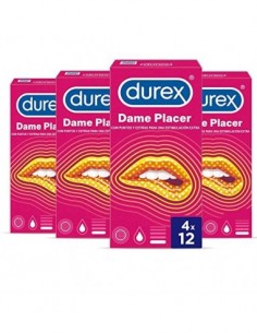 Durex Preservativos Dame Placer con Puntos y Estrías - Total 48 Condones