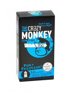 The Crazy Monkey Condoms - Fun+Fricition - con granos y acanalado para la máxima intensidad emocional - fabricado en látex de