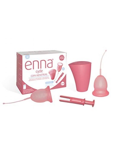 Enna Cycle - 2 Copas menstruales, Aplicador y Caja esterilizadora