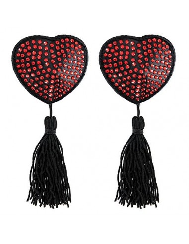 Paris Hollywood Pezoneras Corazón con Brillantes - 2 Piezas