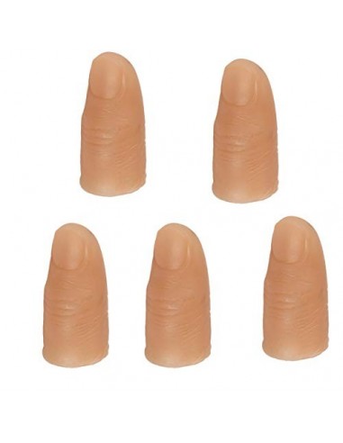 DBSUFV 5 uds Juguete Divertido Suave simulación Pulgar de Gran tamaño Manga de Dedo con uñas prótesis Dedo mágico Juguetes de